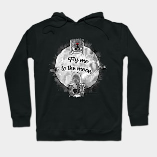 Fly me to the moon cat art Hoodie